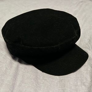 Newspaper boy hat black corduroy size M